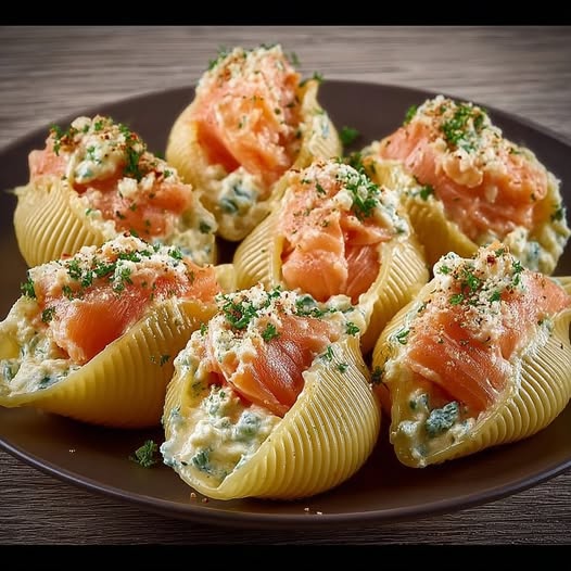 Conchiglioni Farcis au Saumon & Mascarpone