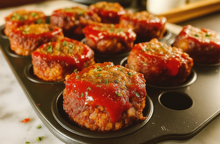 Mini Pain de Viande en Muffins : Une Version Ludique d’un Classique Réconfortant