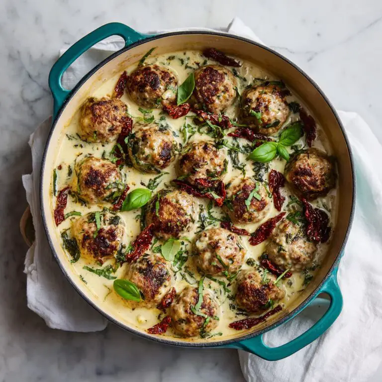 Boulettes de Poulet « Épouse-moi » à la Crème et Tomates Séchées